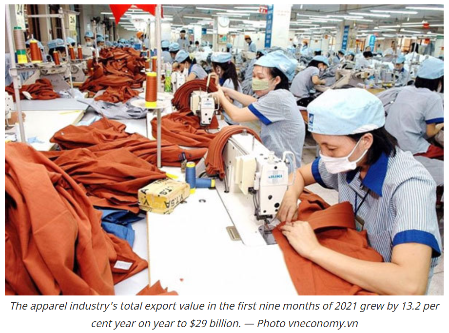 Vietnam Apparel industry struggles to reach export target this year