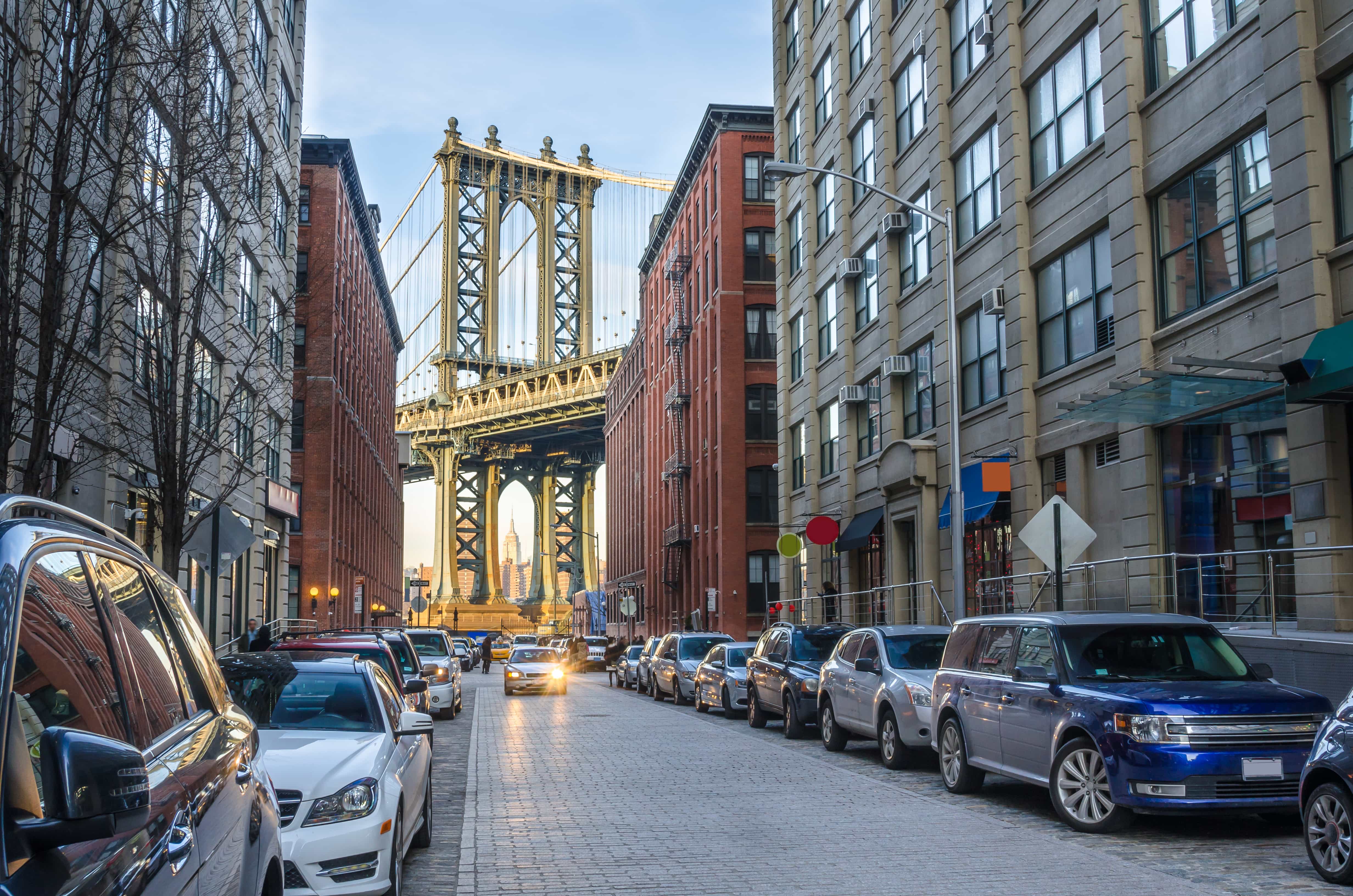 Manhattan Bridge from Brooklyn on a Winter Afternoon Without Limits