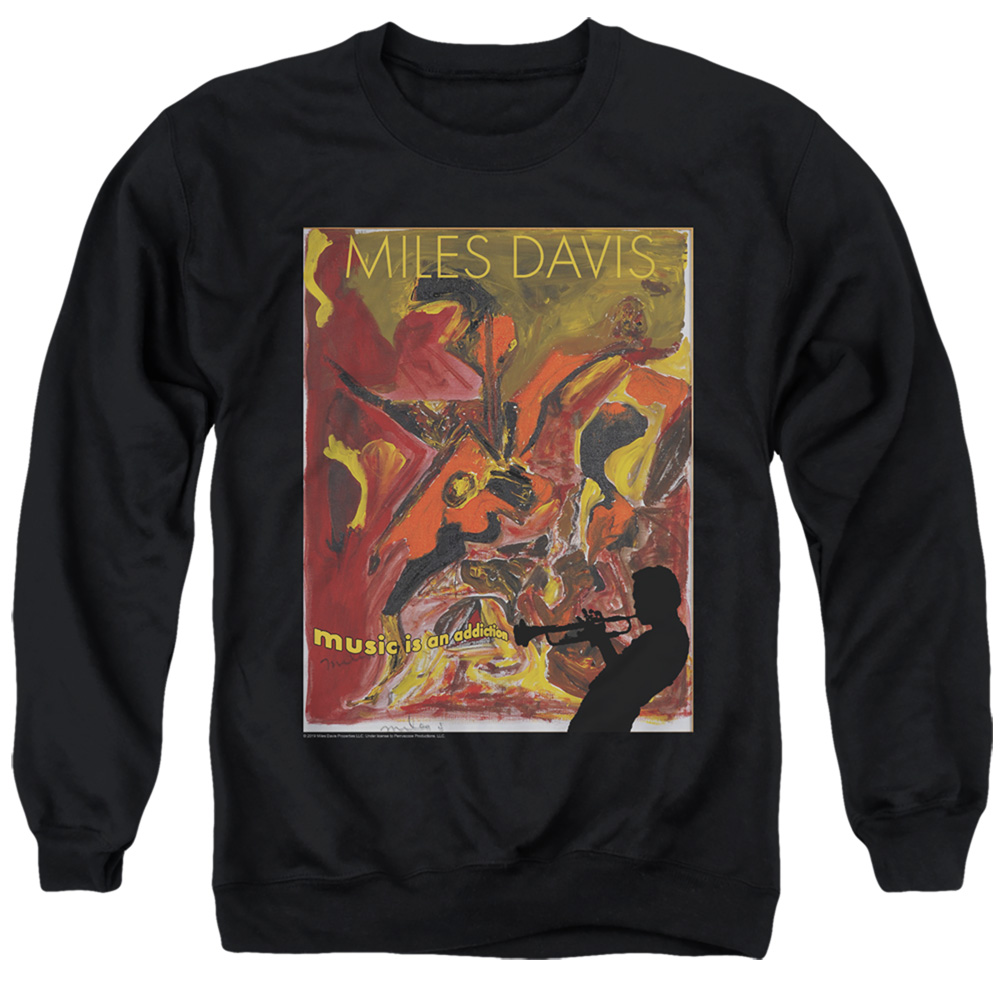 Miles Davis Sweatshirt Music is an Addiction Black Pullover eBay