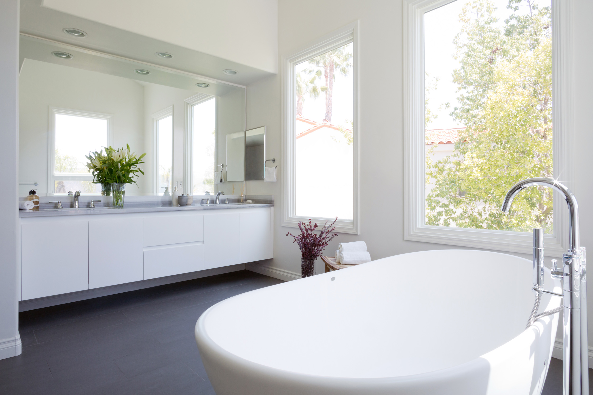 Modern Master Bath los angeles interior design firm