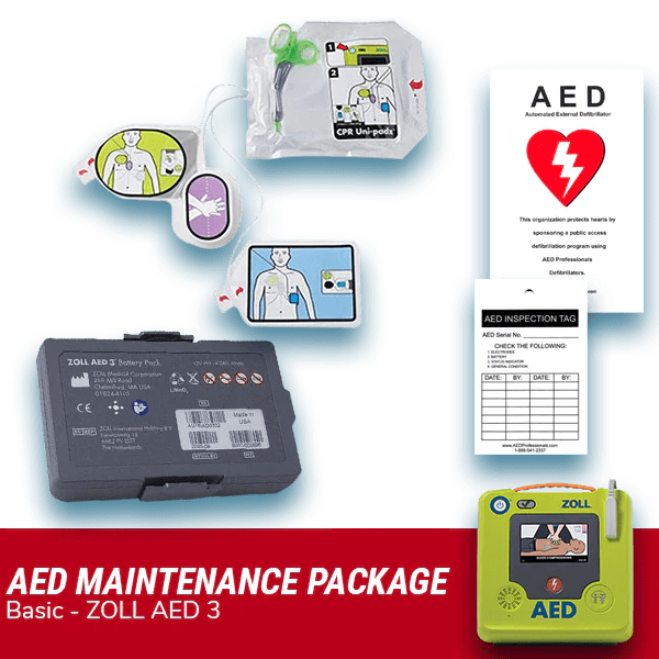 ZOLL AED 3 Electrode Pad & Battery Maintenance Package AED Professionals
