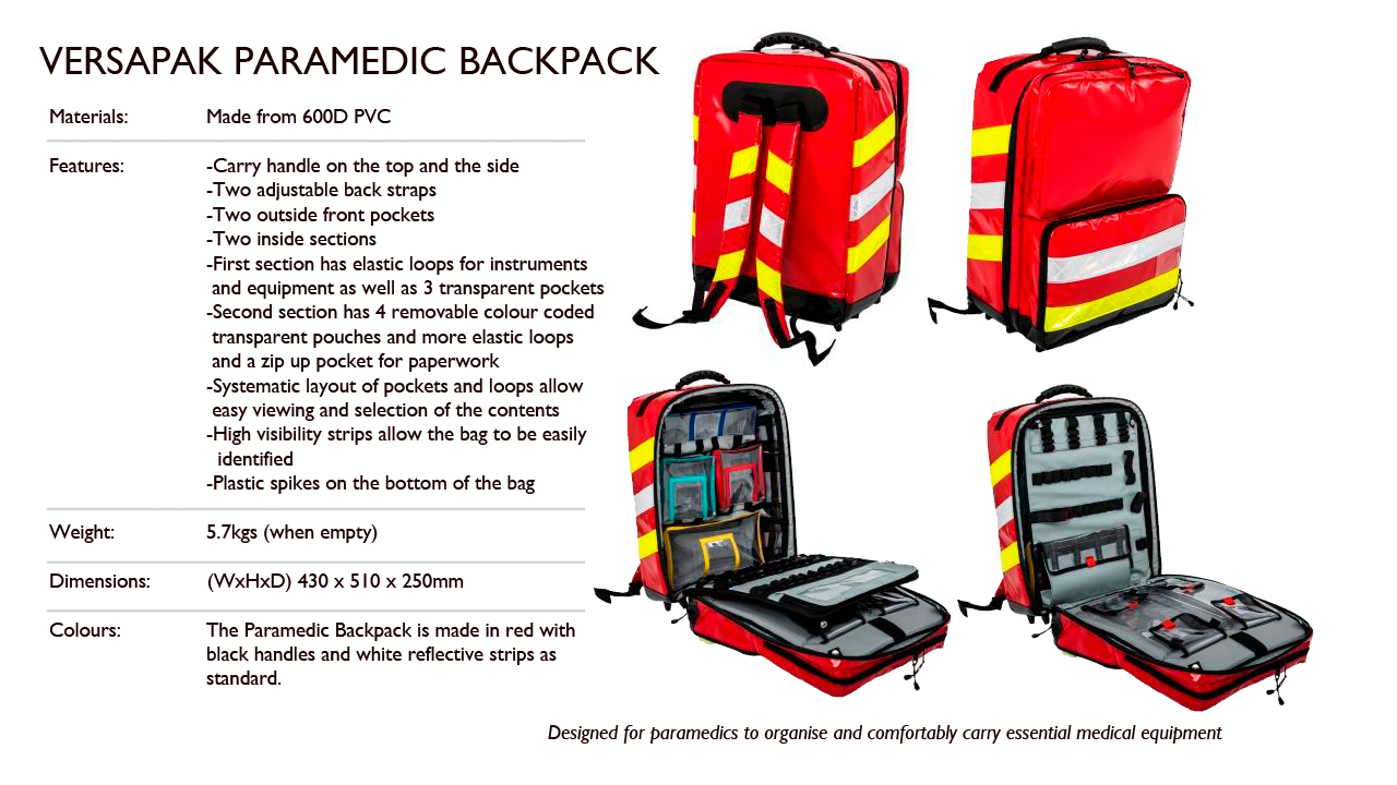 paramedic backpack AEGIS Group Brunei