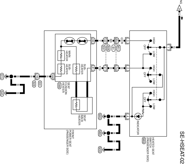 Infiniti FX35 and FX45 the Fuse for Seat Heaters