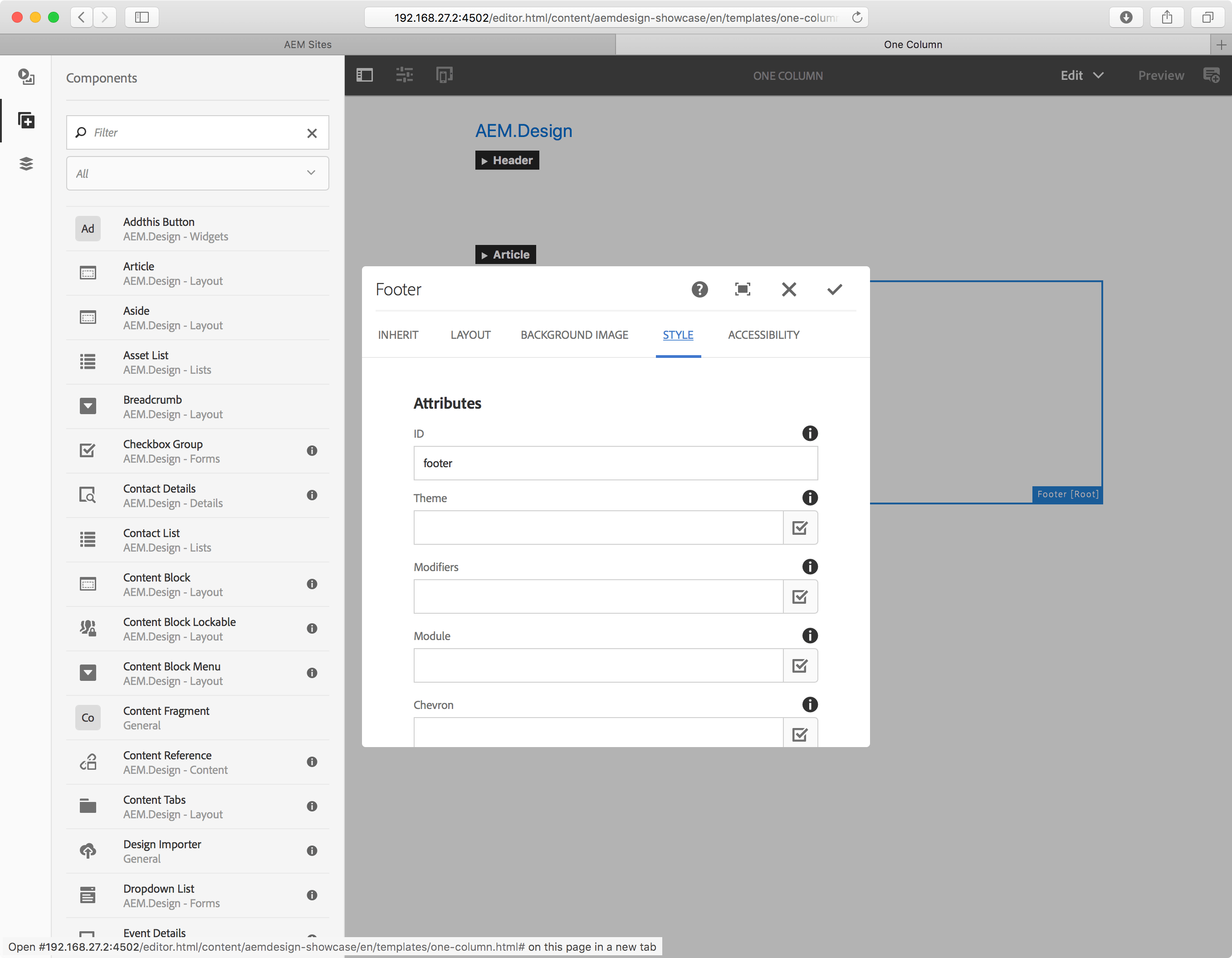 Touch UI Migration AEM.Design
