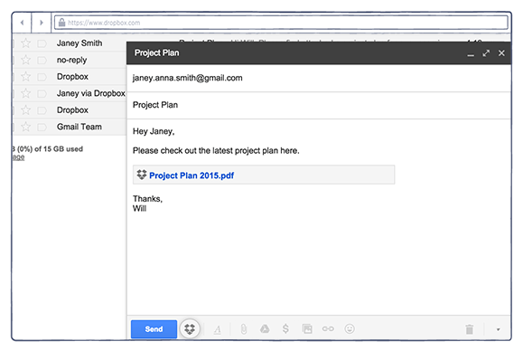 Gmail Dropbox