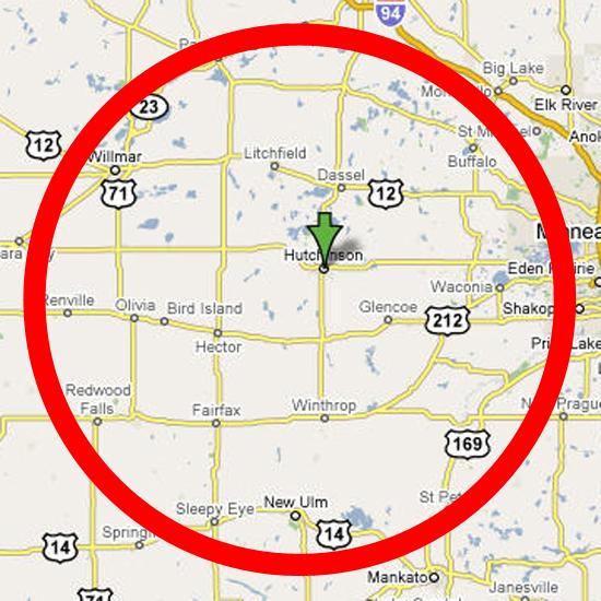 AEM Mechanical Services operates in a service area radius within approximately 45 miles of