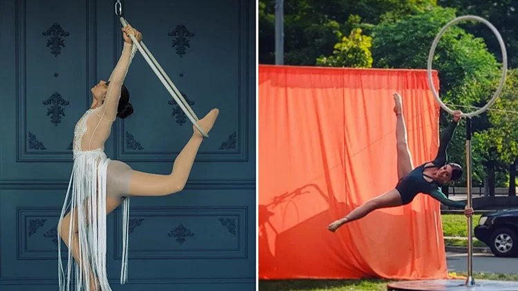 4 Ways How to Rig Aerial Hammock or Hoop Indoors aerial practice