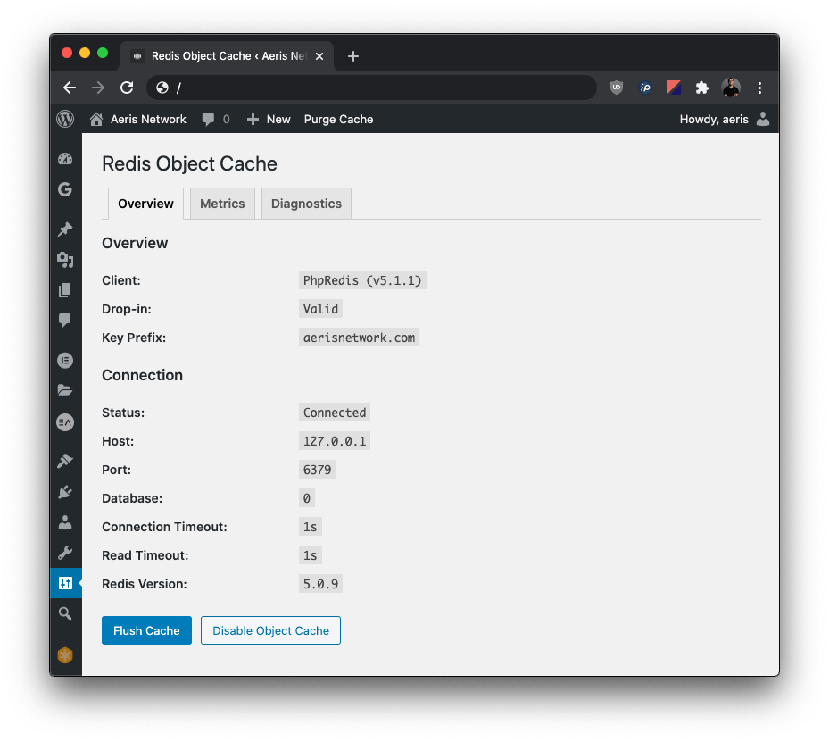 Boost WordPress performance with redis object caching