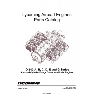 Lycoming IO-540-A-B-C-D-E-G Series Parts Catalog PC-215-1A
