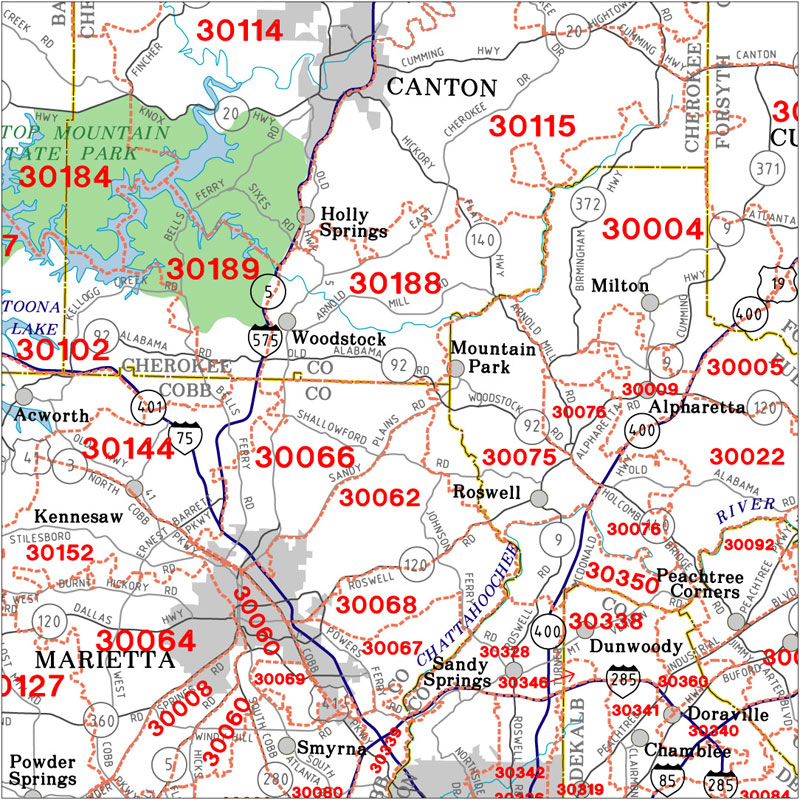 Zip Code Map Of Atlanta Map Of Atlanta Zip Codes Map 2023