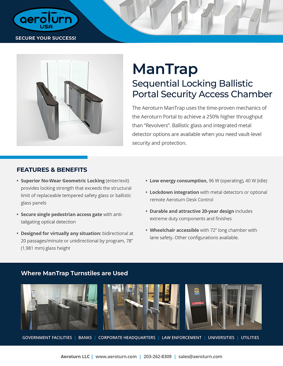ManTrap Turnstile Aeroturn