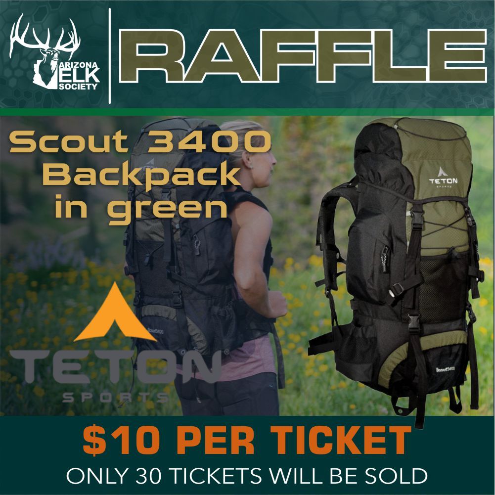 Teton Scout 3400 Backpack Green Raffle AES Raffles