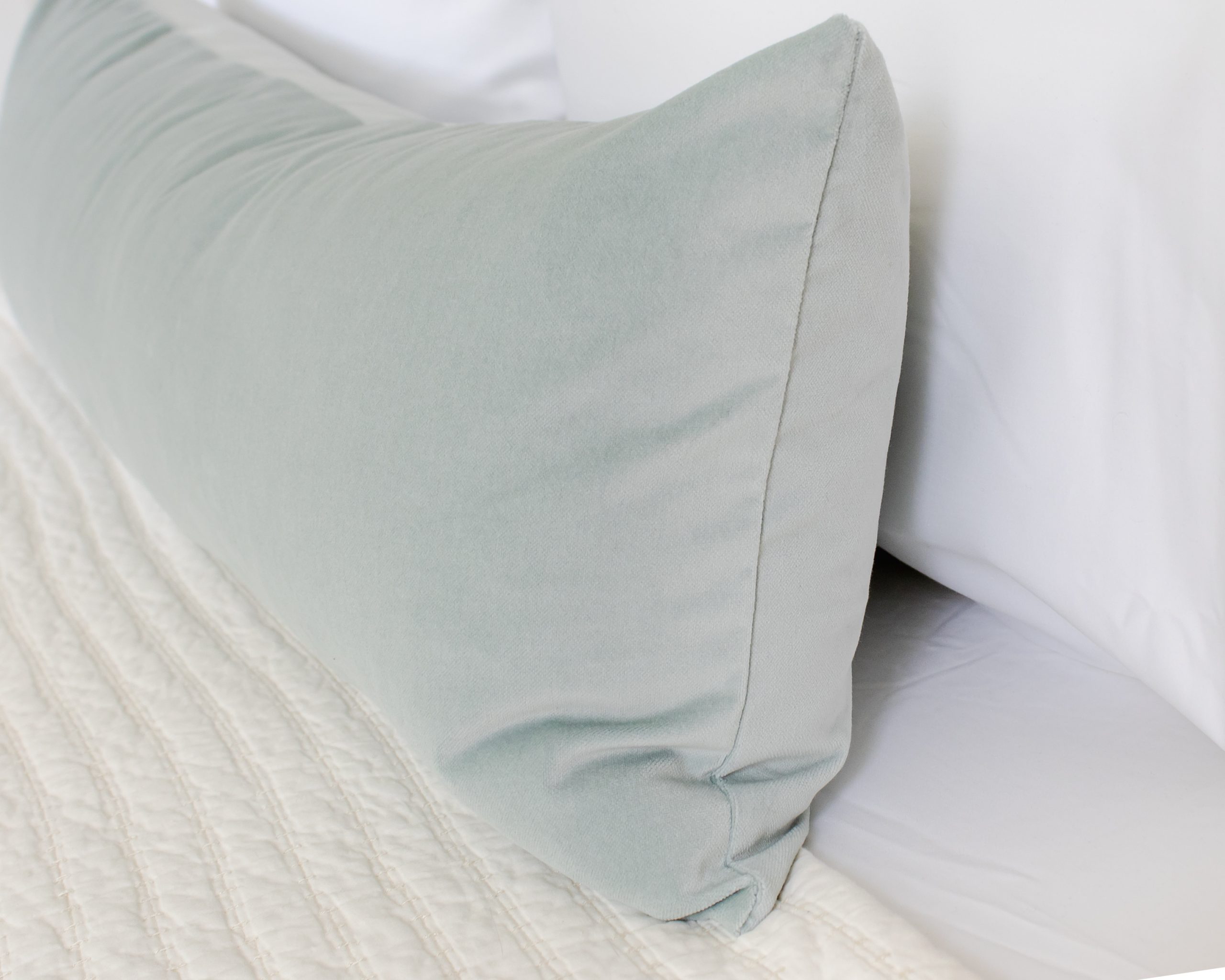 Powder Blue Velvet Lumbar Aesthetic Abode