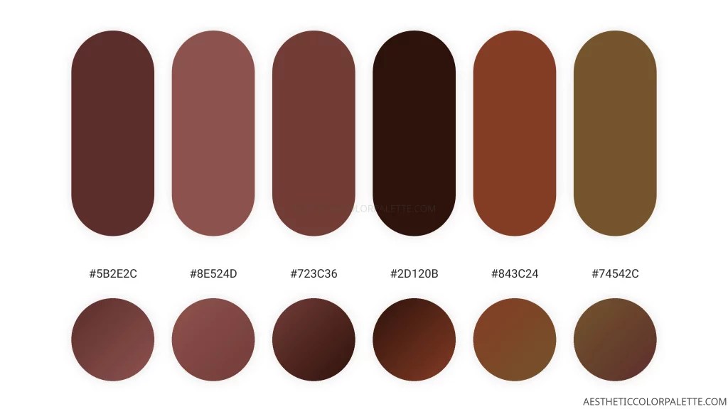 Dusty Red Colors Aesthetic Color Palette