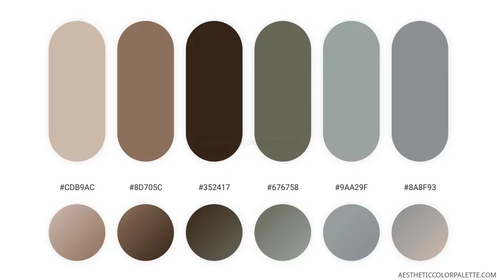 Dusty Red Colors Aesthetic Color Palette