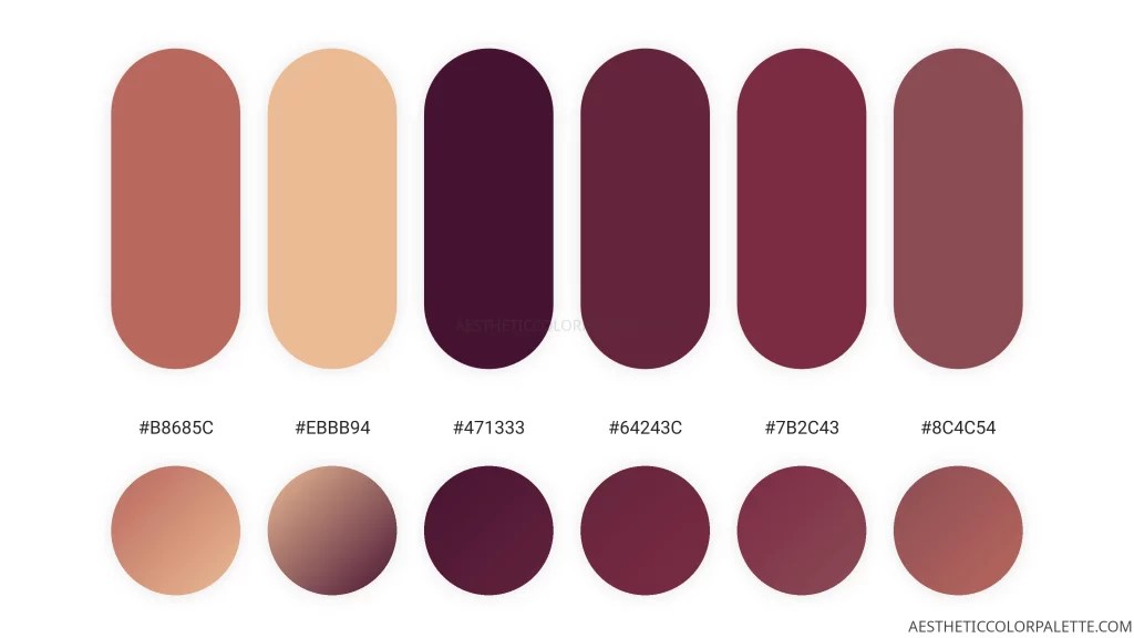 Red Purple Colors Aesthetic Color Palette