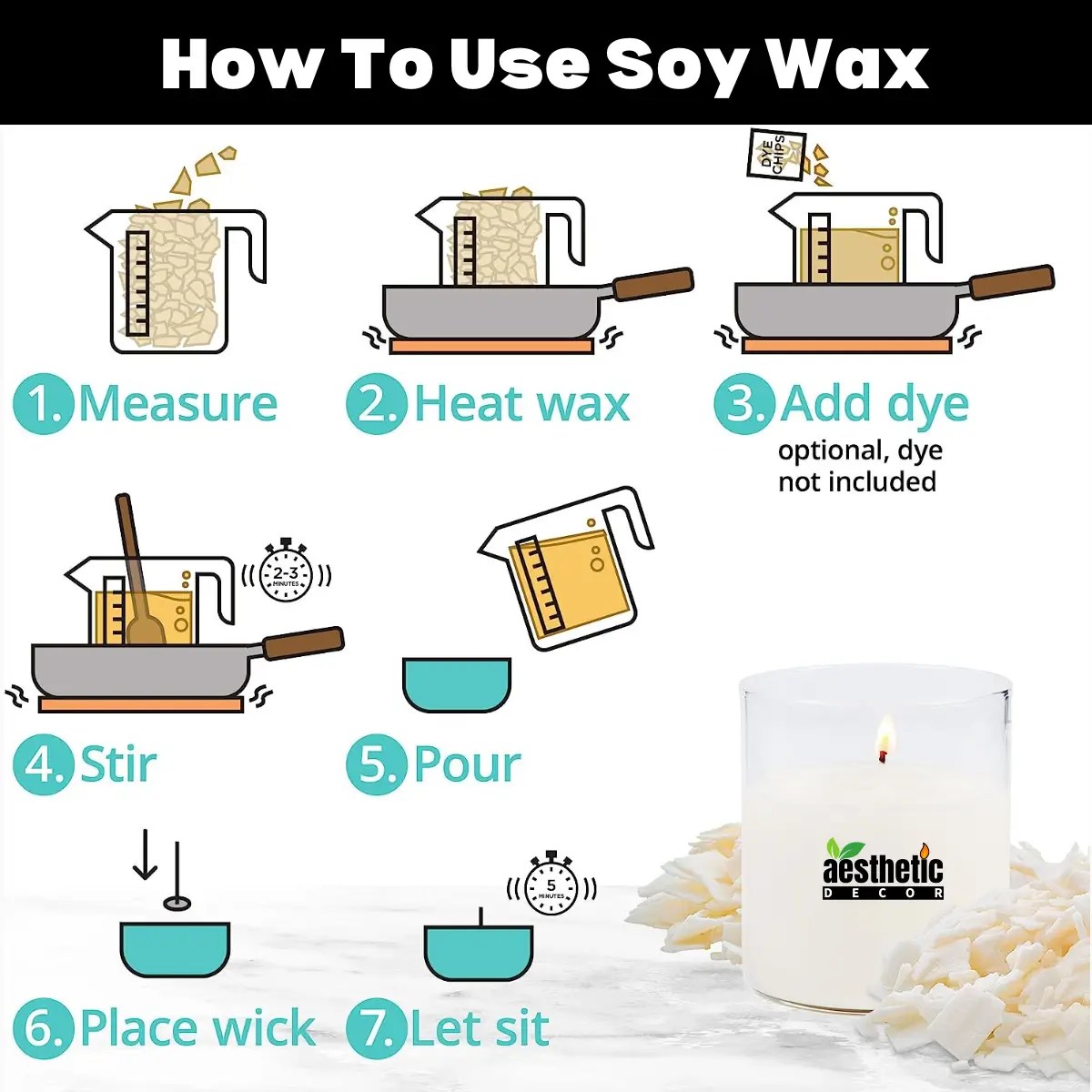 Soy Wax 1Kg 464 Soy Wax Flakes Natural Soy Wax Candle & Soap