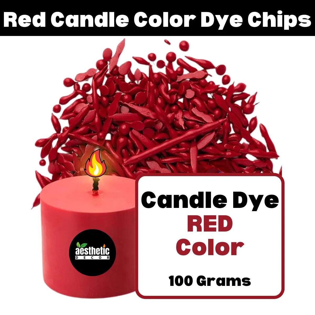 Red Candle Color Dye Chips For Candle Making AestheticDecor.Pk