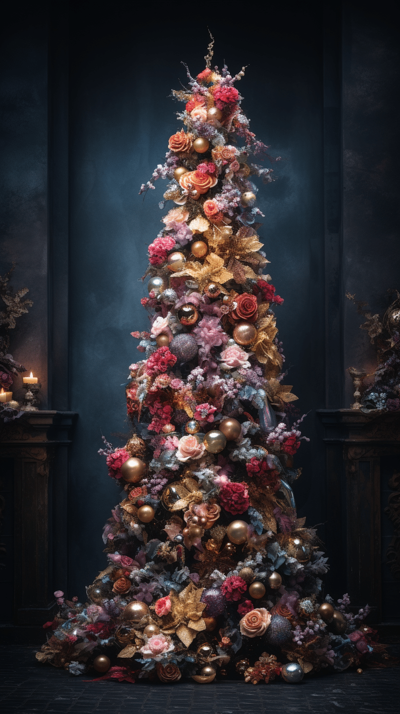 Floral Christmas Tree