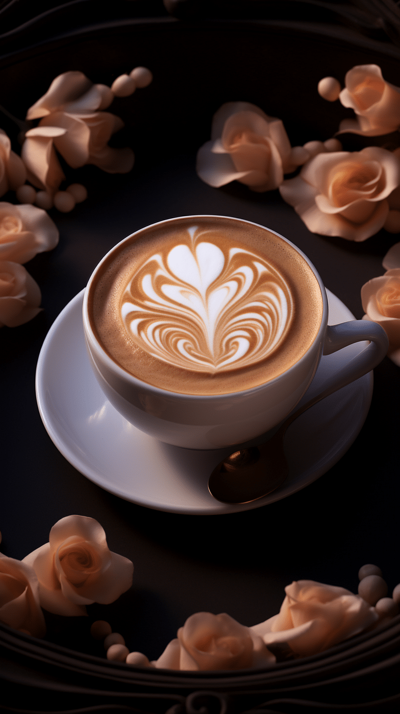 Latte With Heart Aesthetic Wallpapers