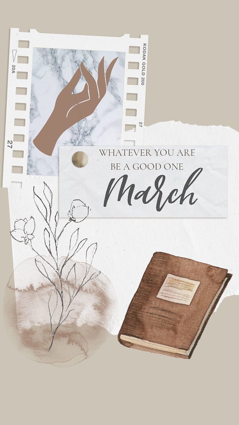 March scrapbook, aesthetic, march, scrapbook, HD... by priddycrazy