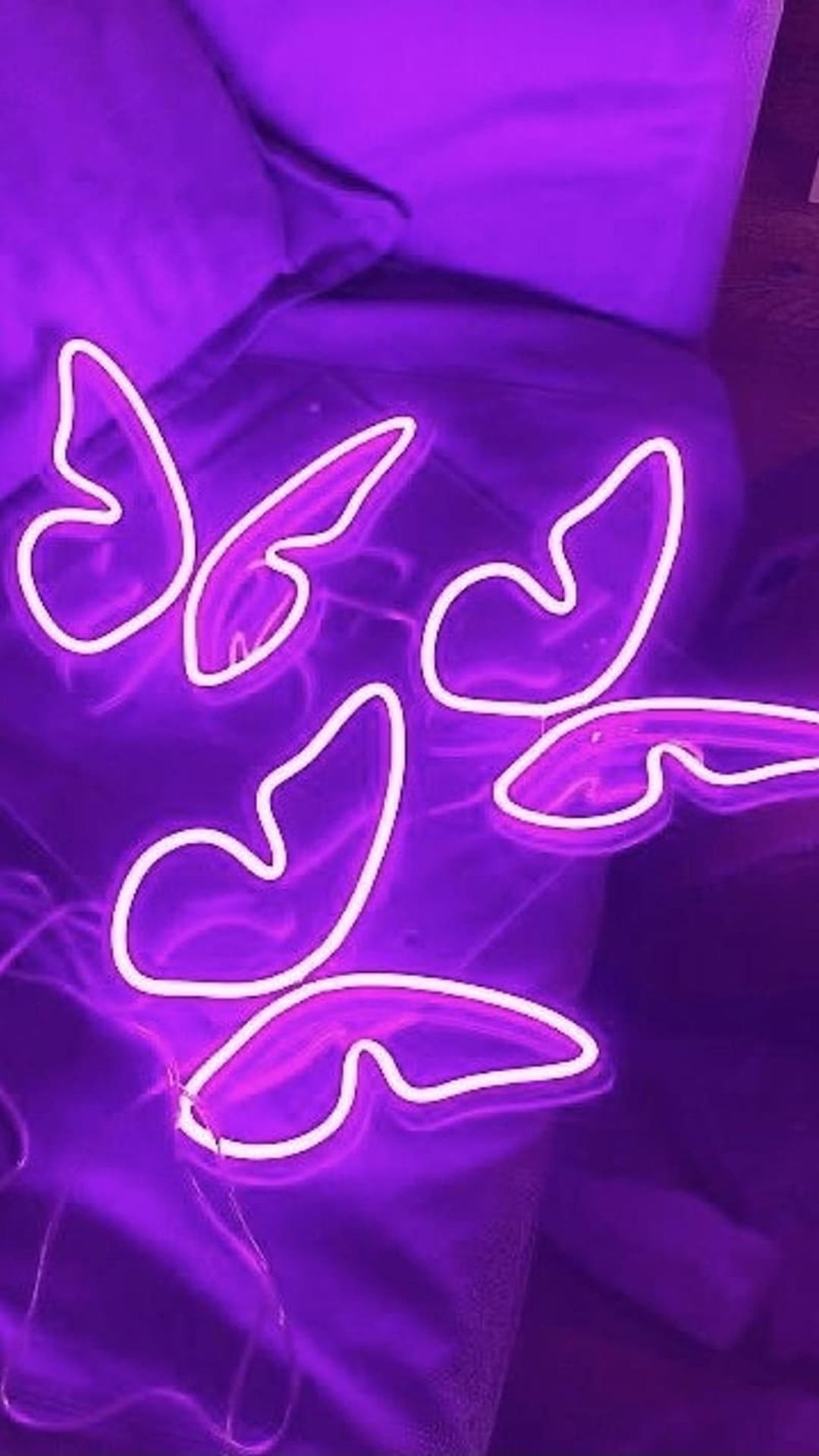 Purple Aesthetic Neon Lights Wallpaper by milan_maximo