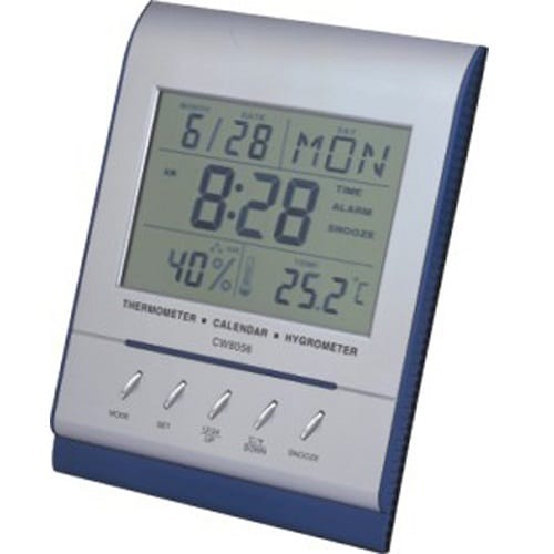 Chaonei Digital Wall Clock with Alarm Temperature Humidity Display Weather Station 8056