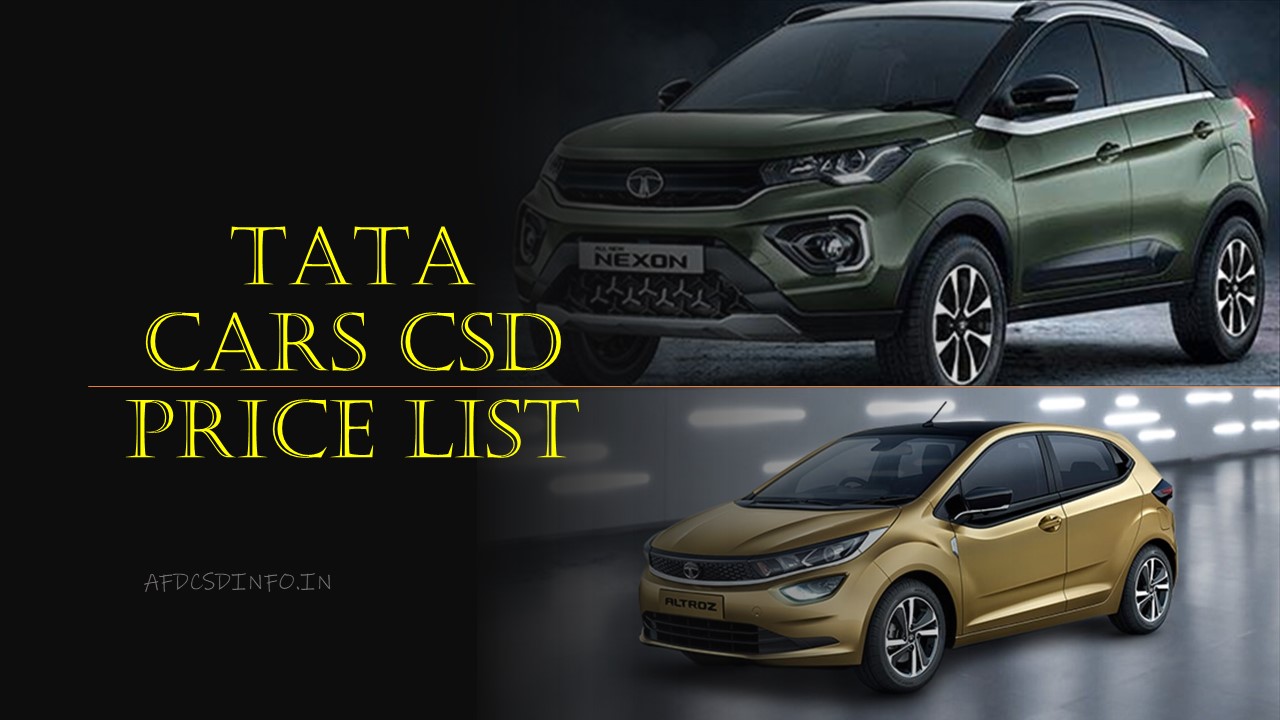 Tata Car CSD Price List 2021