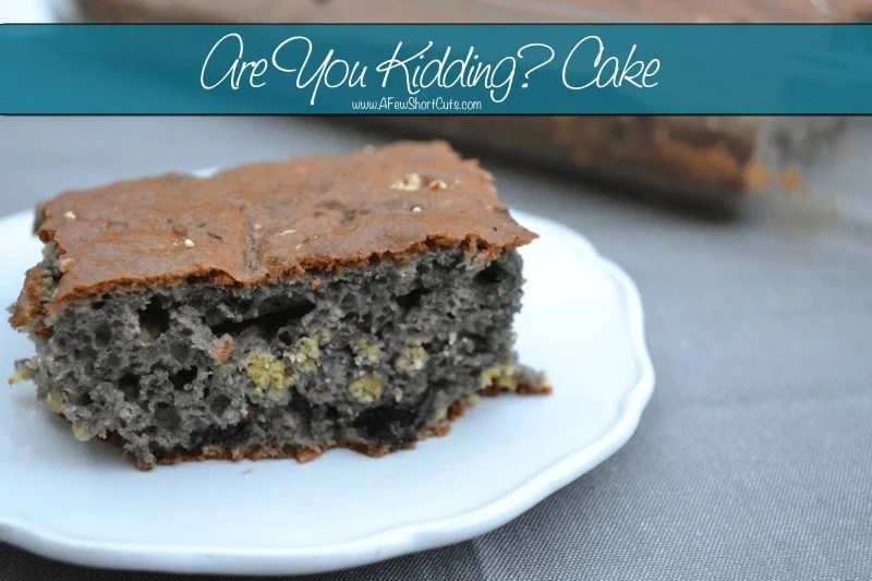 Are You Kidding? Cake A Few Shortcuts