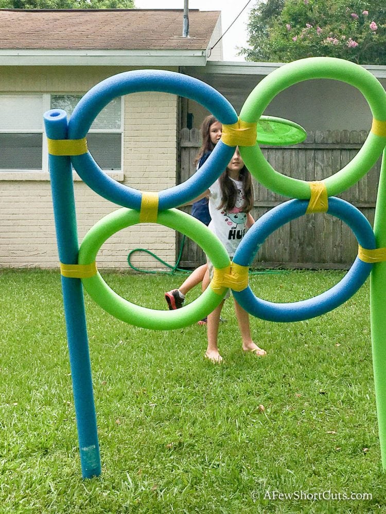 Pool Noodle Frisbee Target A Few Shortcuts