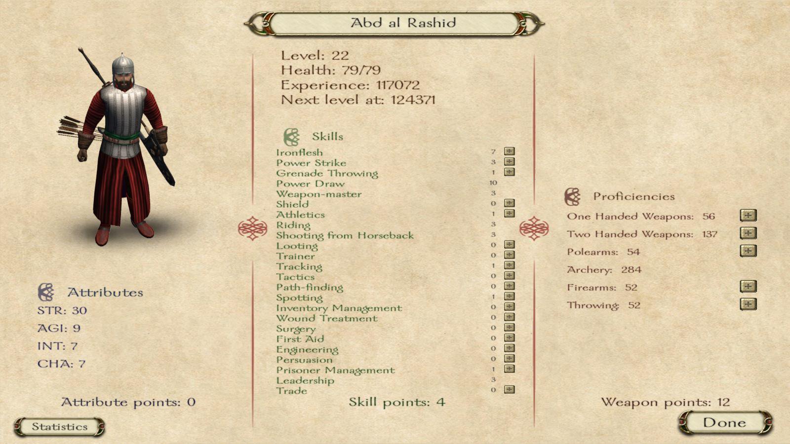Stats Guide - Mount And Blade