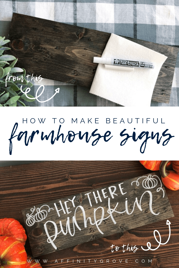 How to Make Beautiful Farmhouse Signs • Affinity Grove