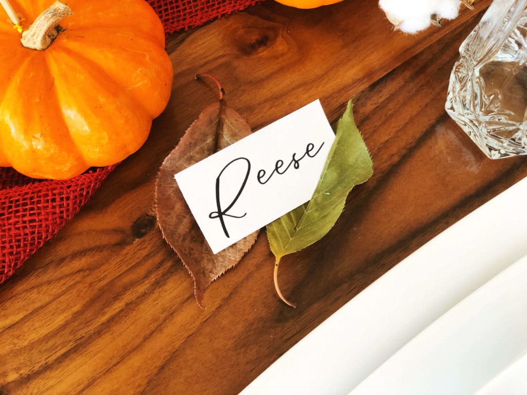 5 Inexpensive Name Cards Inspired by Nature • Affinity Grove