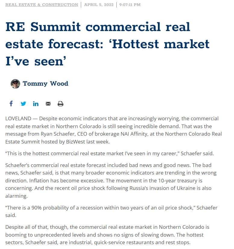 RE Summit Commercial Real Estate Forecast 'Hottest Market I've Seen