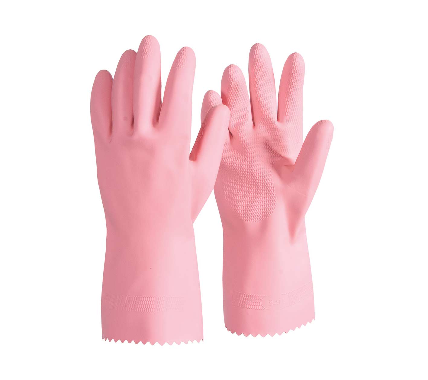 Silver Lined Rubber Gloves Pink Hand Protection PPE Glove