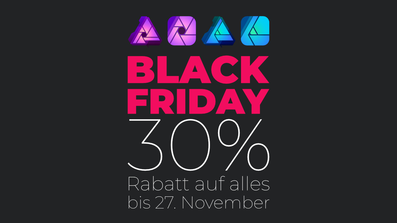 Affinity Black Friday 30 Rabatt auf alles Affinity Tutorials