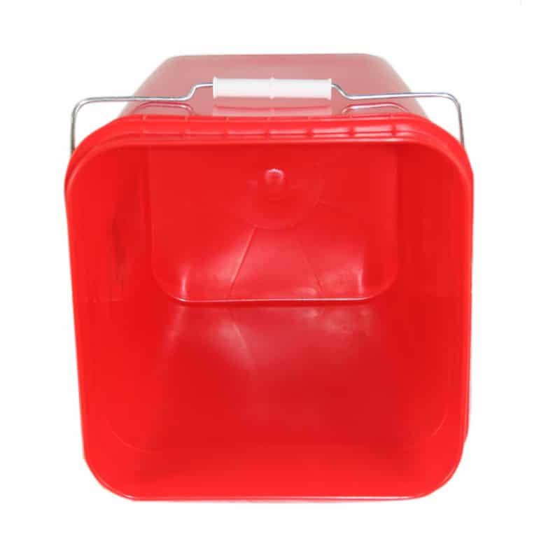 Bulk 4Gallon Square Plastic Bucket w/ Wire Handle & Plastic Grip Pail