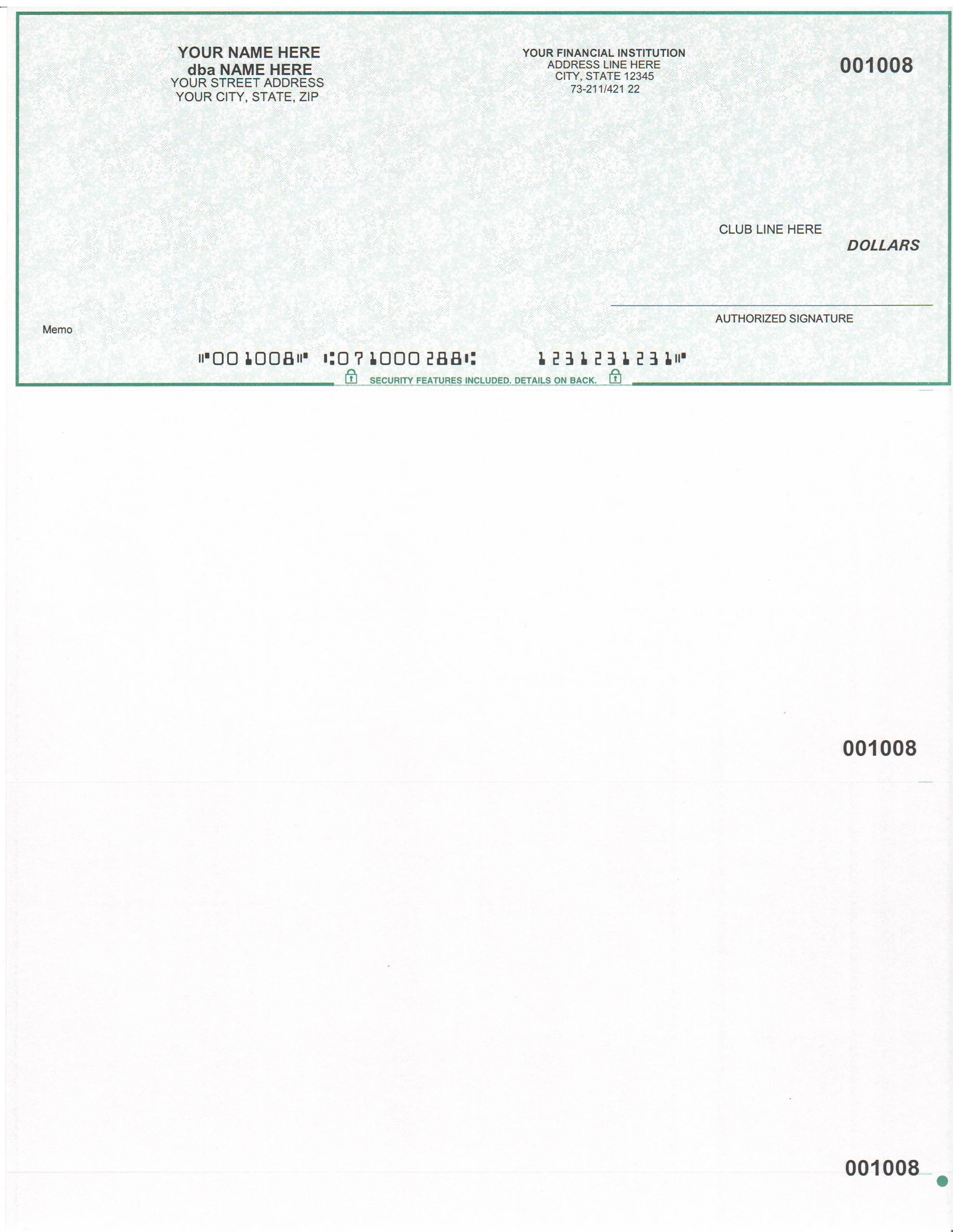 PrePrinted Checks Top (Order via Online Ordering!) Affordable Checks