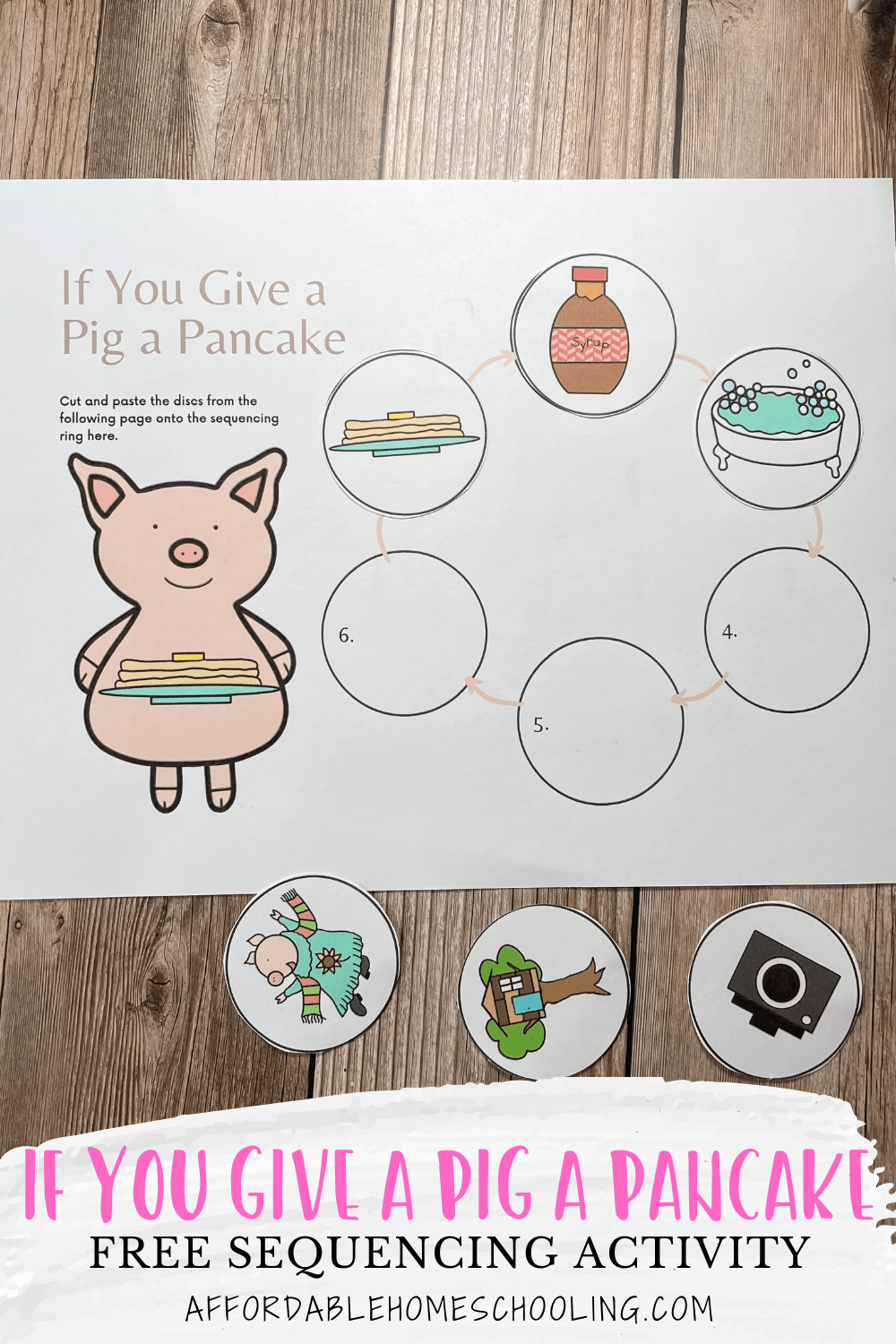 Free If You Give a Pig a Pancake Sequencing Printable