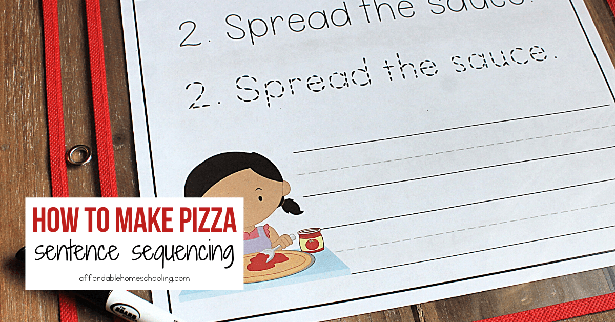 Free Printable How to Make Pizza Sequence Sentences