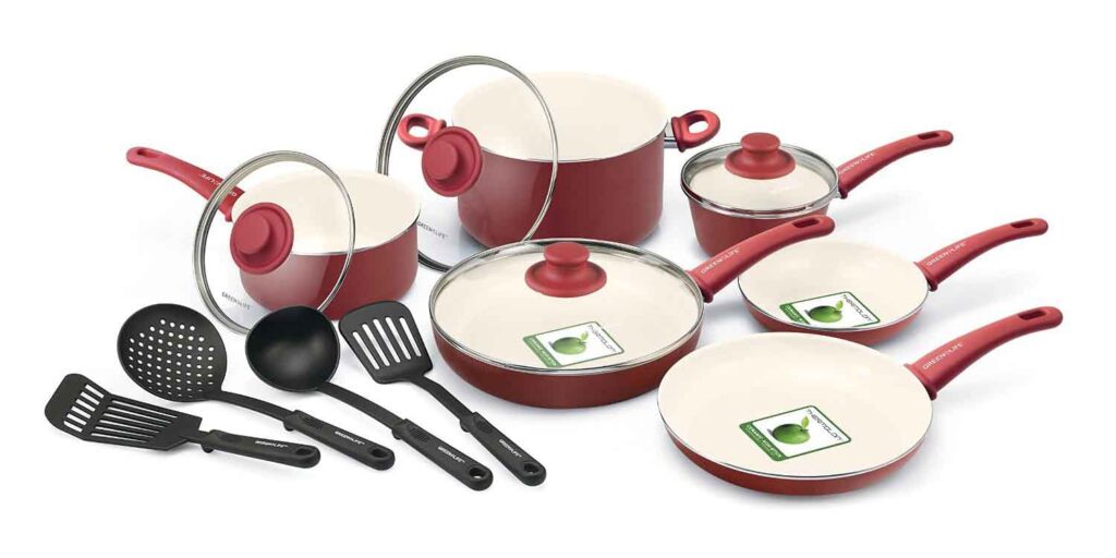GreenLife 14 Piece Nonstick Ceramic Cookware Set