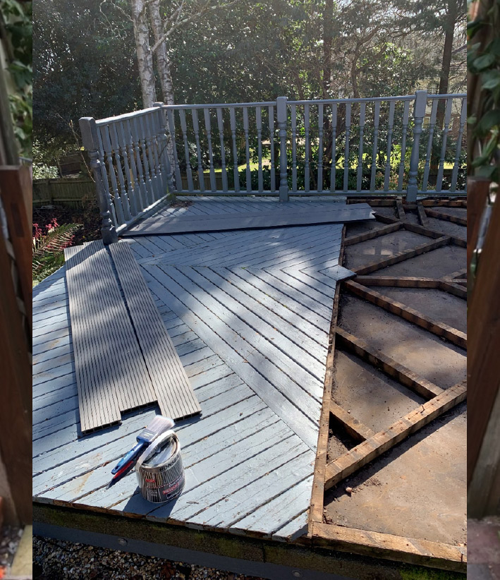 Grey composite decking Affordable Landscape Gardening Isle of Man