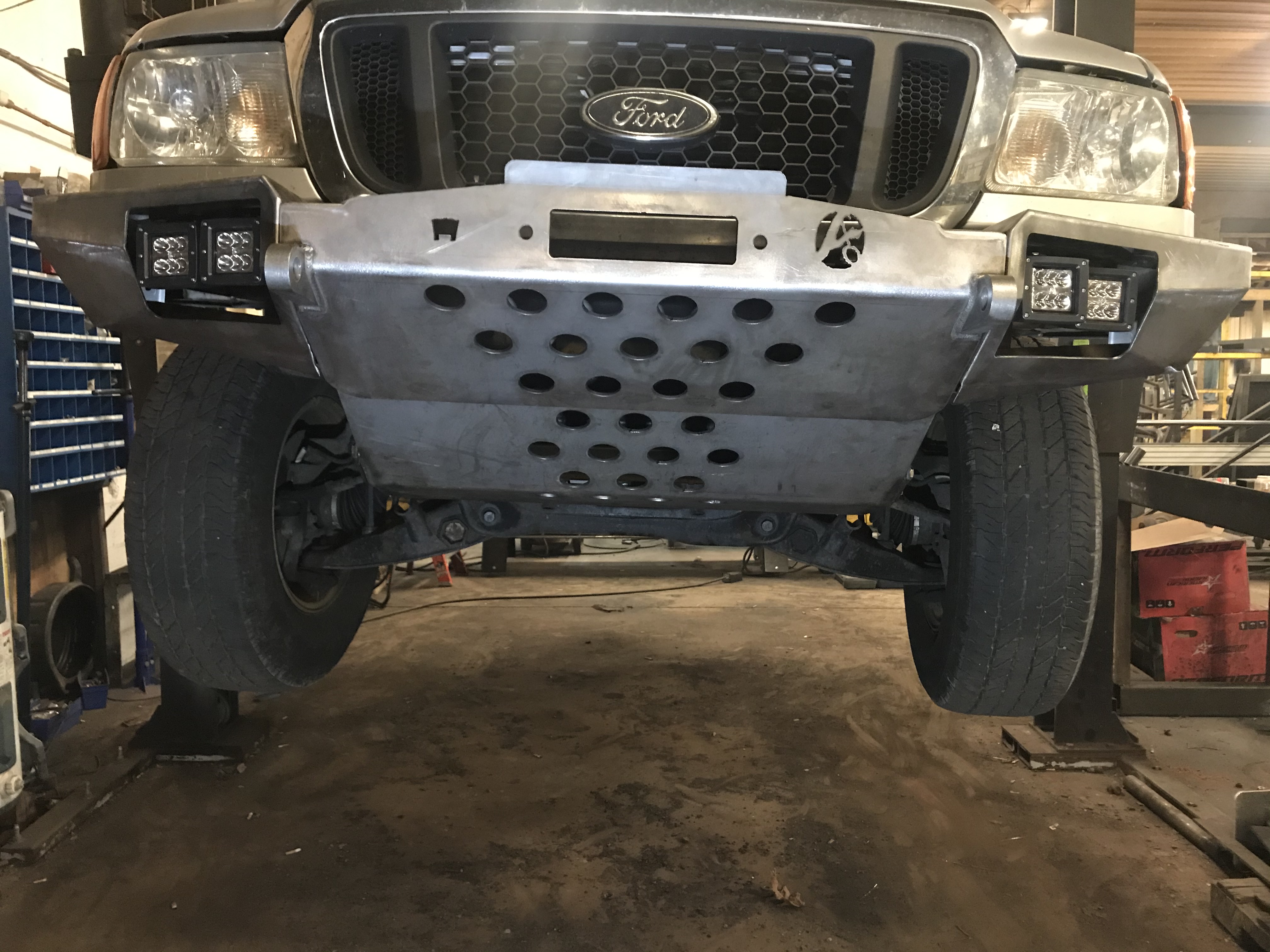 Elite Ford Ranger Modular Plain Front Winch Bumper 19982011