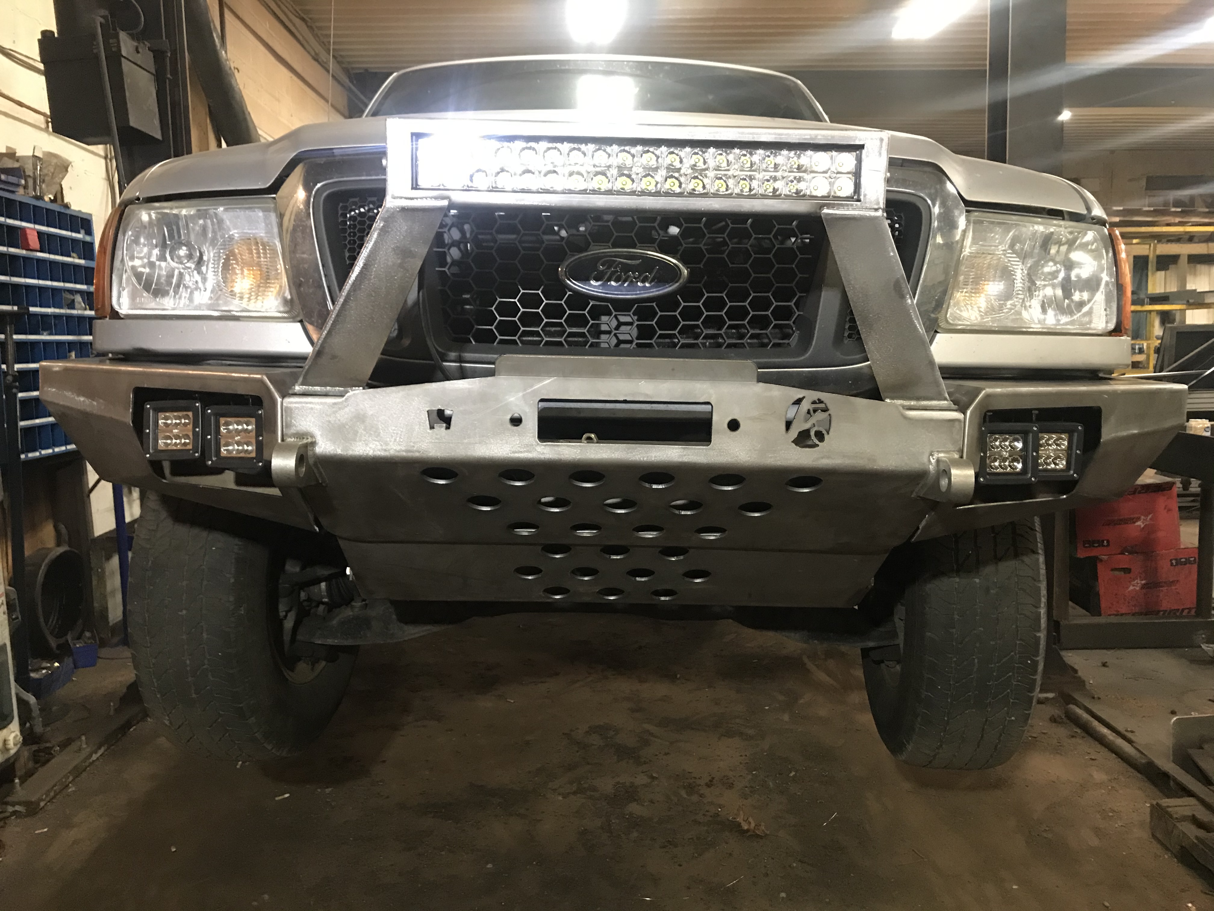 Elite Ford Ranger Modular Plain Front Winch Bumper 19982011
