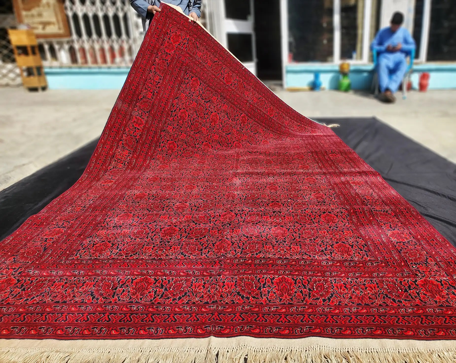 7x10 Traditional Khal Mohammadi Wool Rug , Red Handknotted Area Rug