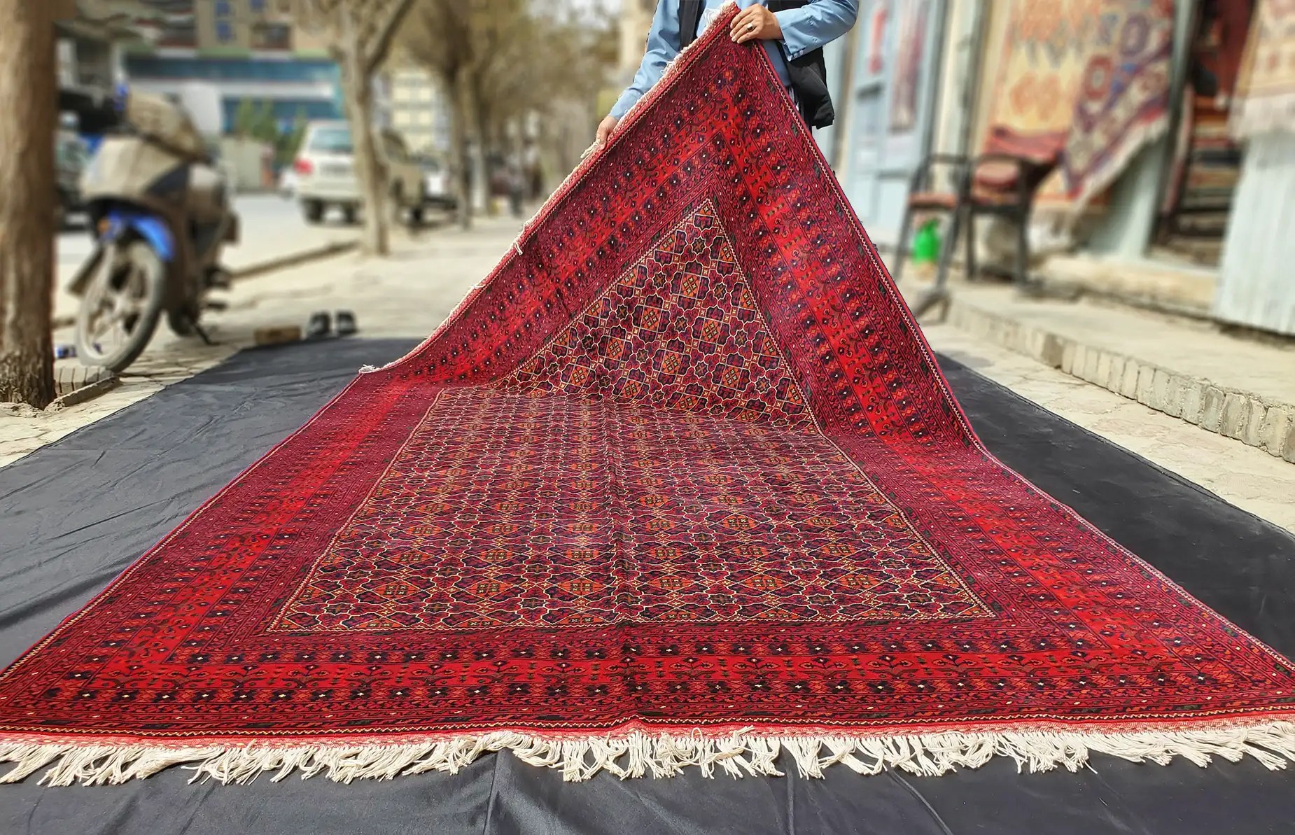 7x10 Red Youifby Khal Mohammadi Wool Area Rug Handknotted in Balkh