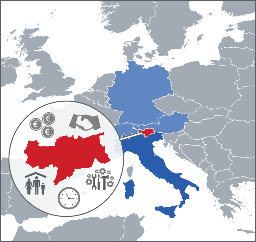 Südtirol Karte Europa Südtirol Karte Europa Rurradweg Karte