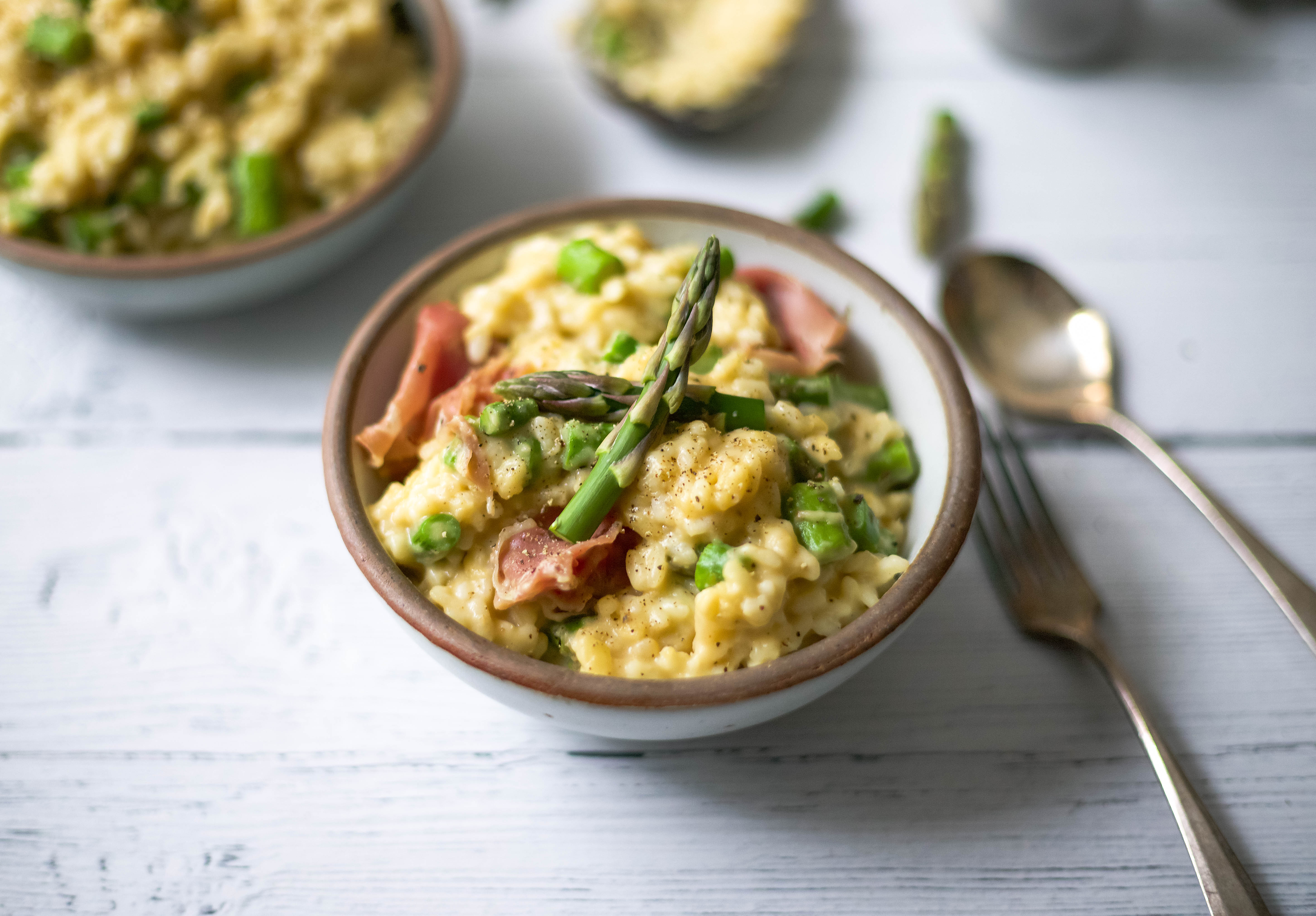 lemon asparagus risotto with prosciutto A Flavor Journal