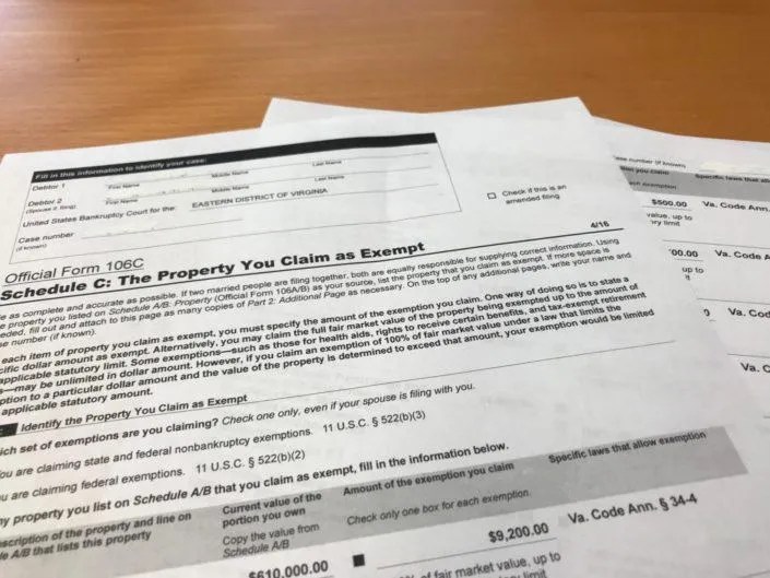 Schedule C Property Exemptions Ashley F. Law, PC