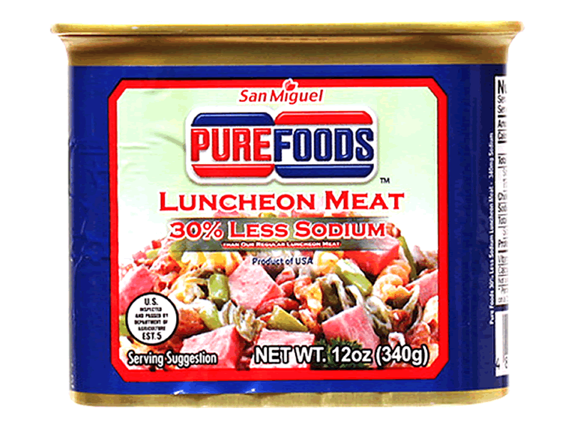 Purefoods Luncheon Meat 30 Less Sodium 340g [30226] AFOD LTD
